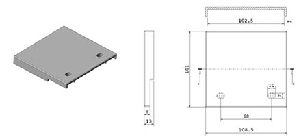 Protezione catena l=100 mm orizzontale