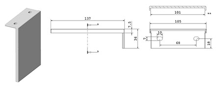Protezione catena l=100 mm verticale